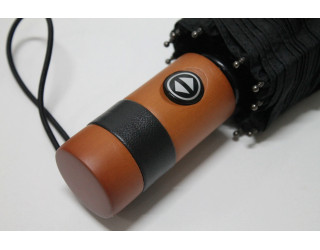 Чорна парасолька з дерев'яною ручкою опт