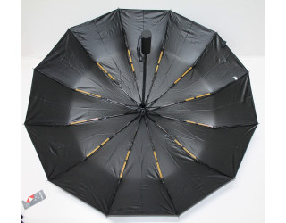 Парасоля автомат Feeling Rain чорна на 12 спиць 