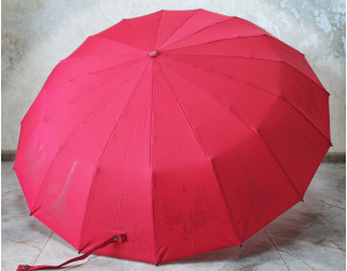 Парасоля автомат на 16  спиць з тисненням 